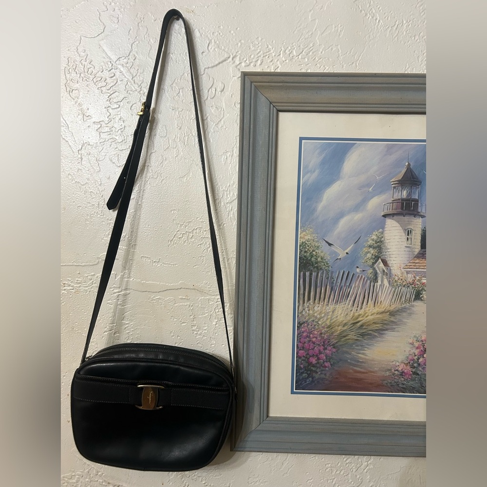 LOW START🔥Salvatore Ferragamo Black Crossbody Bag